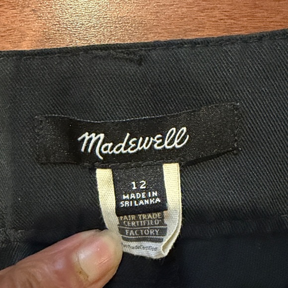 Madewell Harlow Black Wide Leg Pleated Trousers Size  12 High Rise Work Pants - Picture 2 of 6